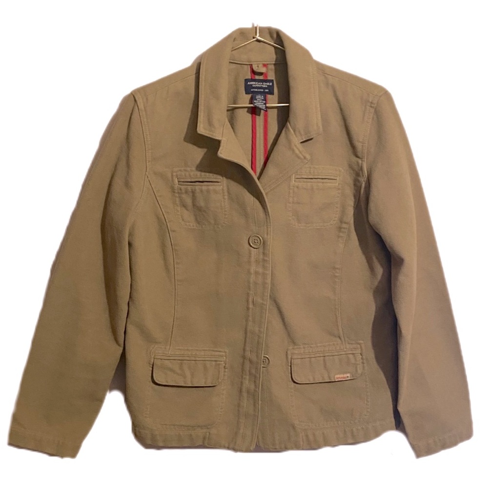 American Eagle Cotton Women’s Khaki Jacket Size Large
